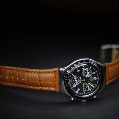 Classic Analog with Brown Leather Strap